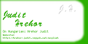 judit hrehor business card